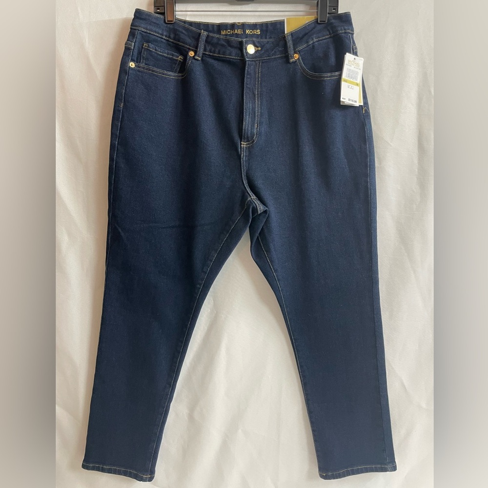 MICHAEL KORS WOMENS SELMA SKINNY ANKLE JEANS SIZE 14